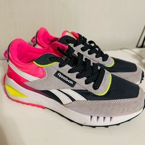 Reebok Neon Pink and Black Women's Sneakers